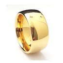 Unidade Aliança Boleada 10mm Com 6 Camadas Ouro 18k em Tungstênio