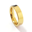 Unidade Aliança Casamento Reta 6mm Com 6 Camadas Ouro 18k em Tungstênio
