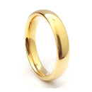 Unidade Aliança Boleada 4mm Com 6 Camadas Ouro 18k em Tungstênio