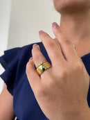 Par Aliança Casamento Boleada 10mm zircônia Com 6 Camadas Ouro 18k em Tungstênio