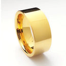 Unidade Aliança Casamento Reta 8mm Com 6 Camadas Ouro 18k em Tungstênio